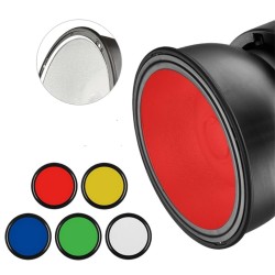 Jinbei EF LED spot Snoot with color gels