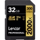 LEXAR Pro 32GB 2000X SDHC/SDXC UHS-II U3 (V90) - 300mb/s memory card