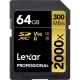 LEXAR Pro 64GB 2000X SDHC/SDXC UHS-II U3 (V90) - 300mb/s memory card