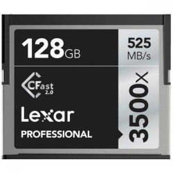 Lexar 128GB CFast 3500X 525MB/445MB 4K memory card