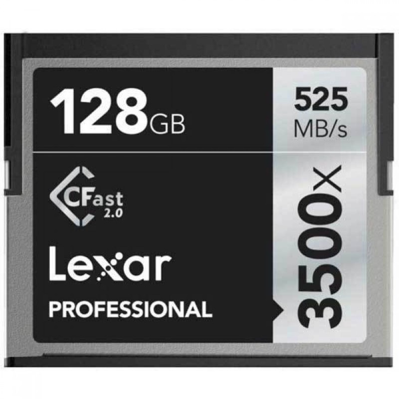 Lexar 128GB CFast 3500X 525MB/445MB 4K memory card
