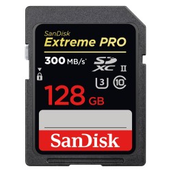 SANDISK SDXC Extreme Pro 128GB 300/260MB/s C10 UHS-II U3  memory card