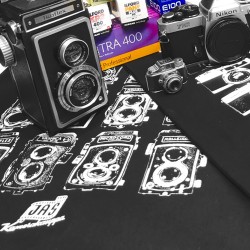 Vintagekamera kangaskassi