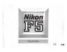 Nikon F5 user manual