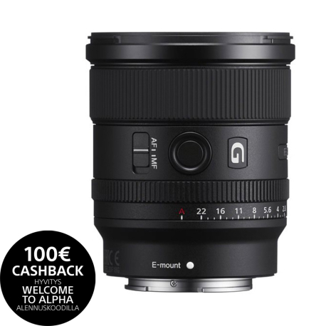 Sony FE 20mm F1.8 GM objective