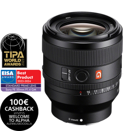 Sony FE 50 mm f/1.4 GM lens