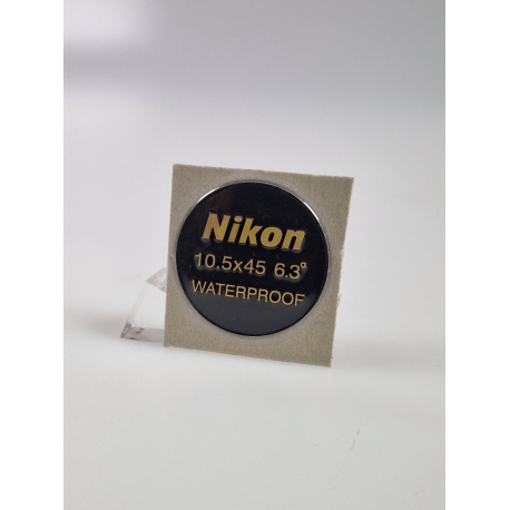 NIKON BINOCULAR LABEL 10.5X45 6.3o WP DIAMETER 28mm