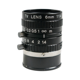 Machine Vision 6mm f/1.4 TV Lens - C-mount