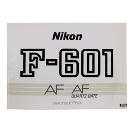 Nikon F-601 AF Instructions (FI)