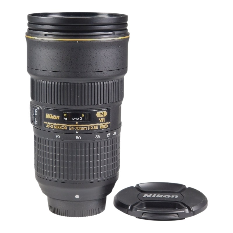Nikon AF-S Nikkor 24-70mm f/2.8E ED VR objektiivi - käytetty