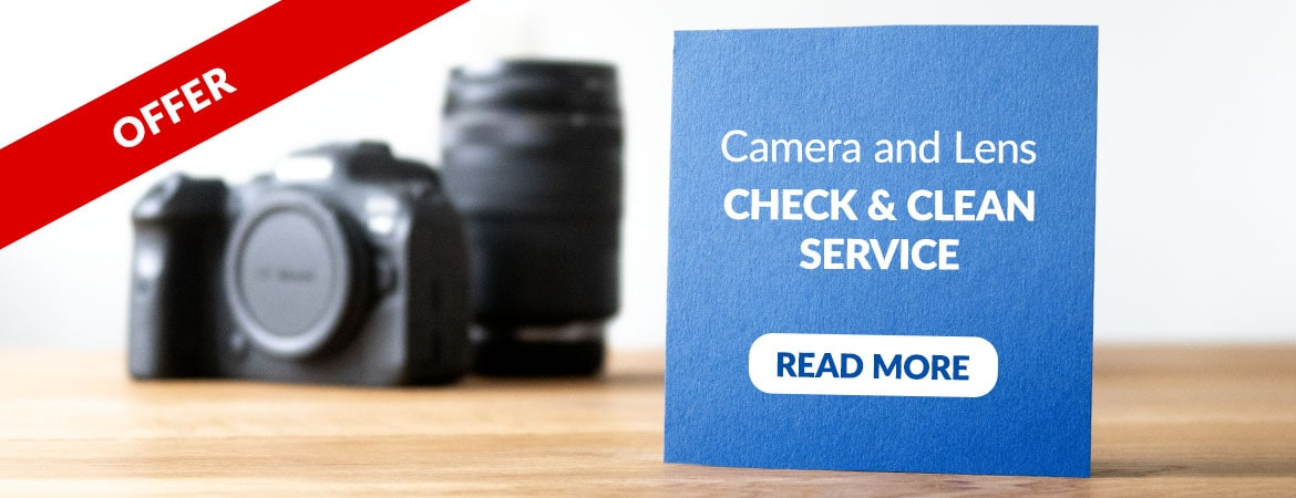 Now get your camera and lens serviced together. With the camera's check and clean service, we offer now one service for lens free of charge.