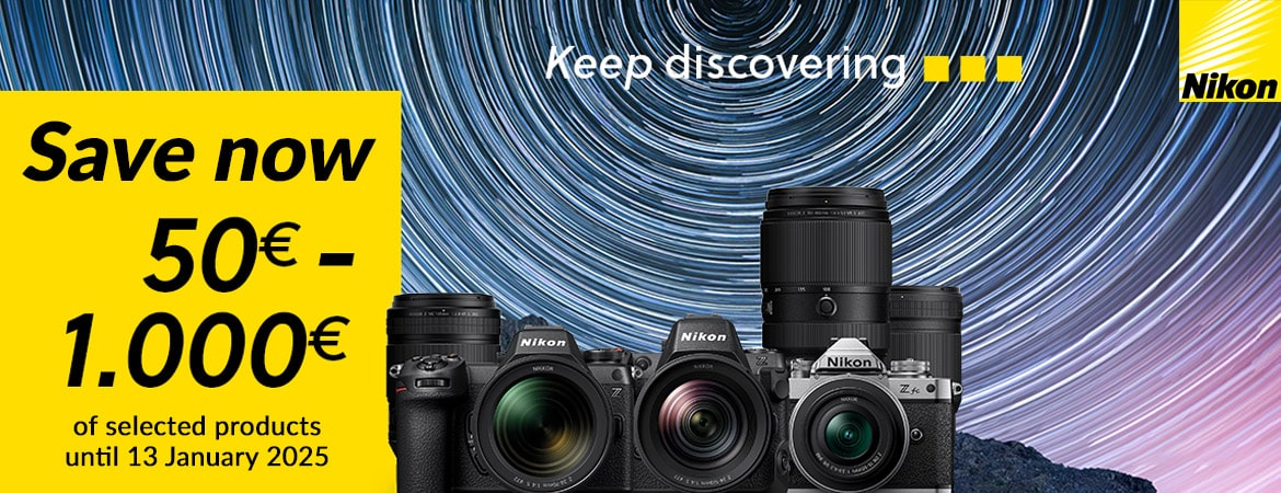 Nikon cameras, lenses and binoculars on offer